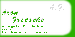 aron fritsche business card